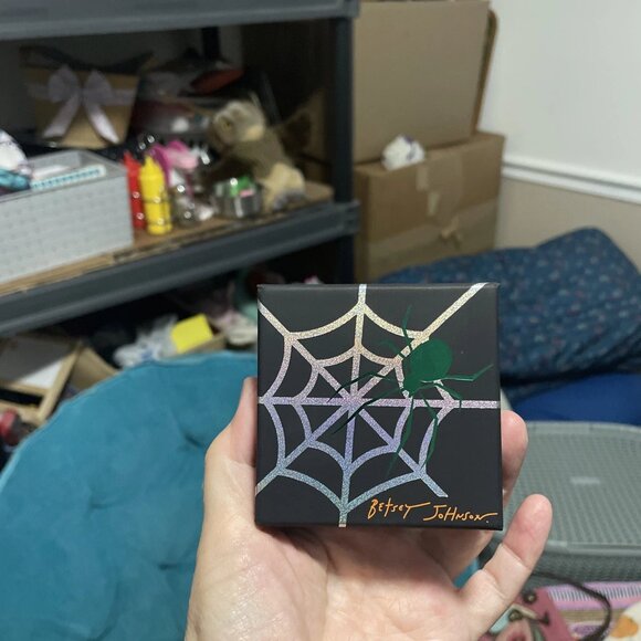 Betsey Johnson Spooky Eye Ball Stud Earrings Crystal Accents NIB - Picture 4 of 4